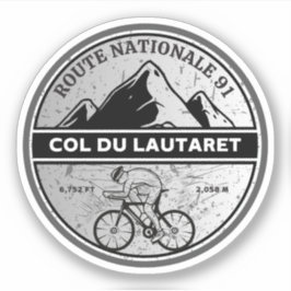Col du Lautaret - Franz. Fahrradtour Alpes Aufkleber
