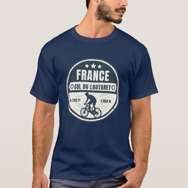Col du Lautaret - Franz. Fahrradtour Alpes T-Shirt (Vorderseite)