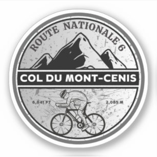 Col du Mont Cenis, französisches Massiv Alpenfahrr Aufkleber
