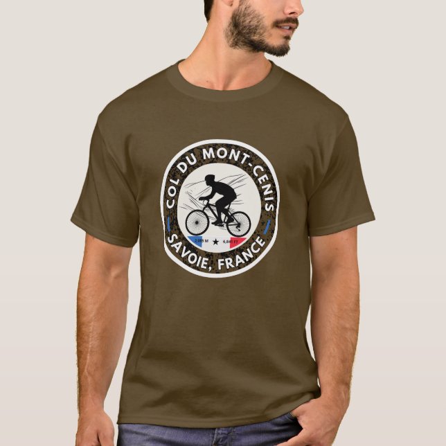 Col du Mont Cenis, französisches Massiv Alpenfahrr T-Shirt (Vorderseite)
