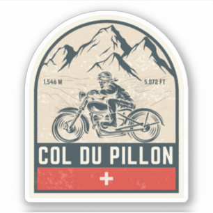 Col du Pillon swiss alps - Motorradtour Aufkleber