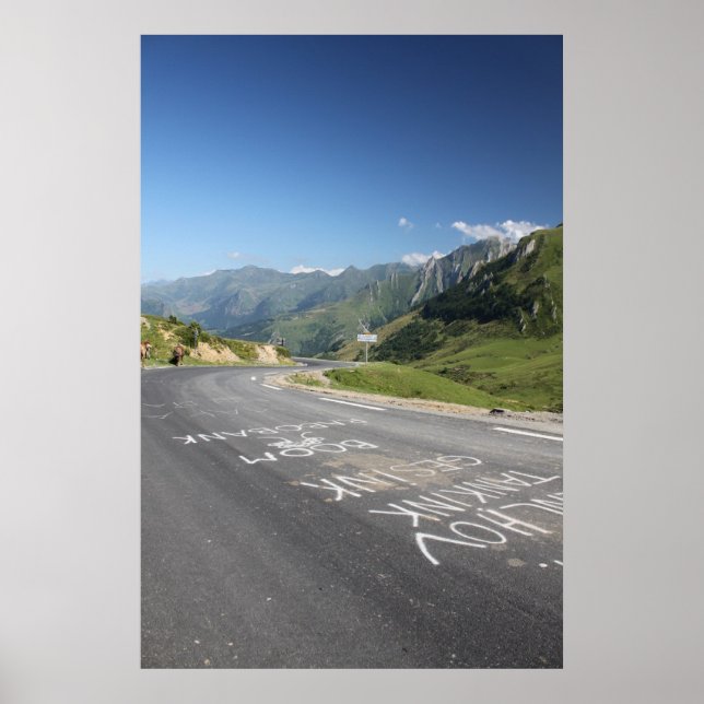 Col du Soulor nach der Tour. Poster (Vorne)