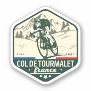 Col du Tourmalet-franz. Mountainbike-Ausflug Aufkleber