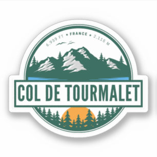 Col du Tourmalet-Französisch Mountainbike-Ausflug  Aufkleber