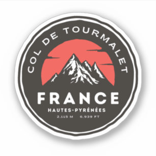 Col du Tourmalet-französischer Gebirgspass-Trip mo Aufkleber