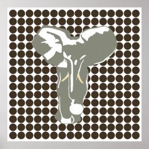 Cola Safari Dot mit Pop Art Elephant Poster