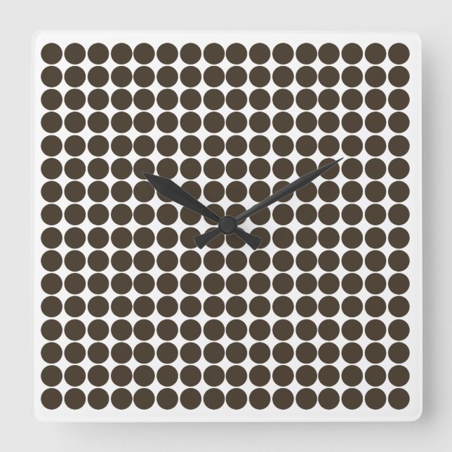 Cola Safari Dot Quadratische Wanduhr (Vorderseite)