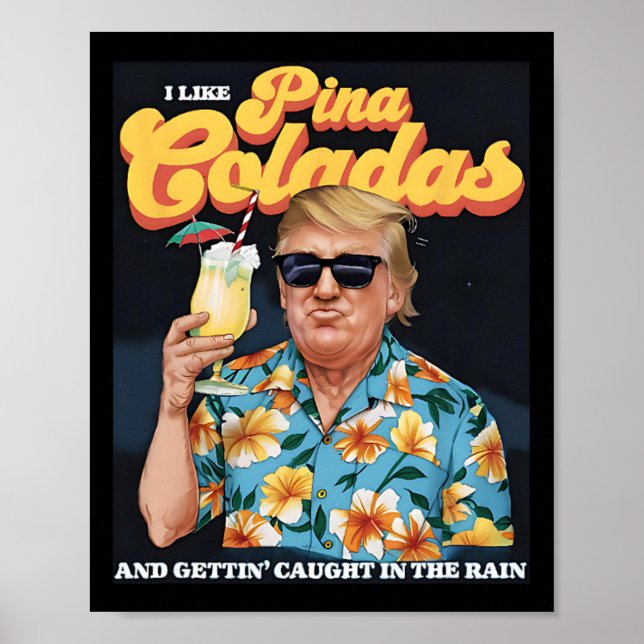 Coladas Donald Trump Sommerurlaub Hawaii Beach Poster (Vorne)