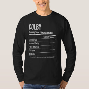 Colby Serving Size Nutrition Label Calories T-Shirt