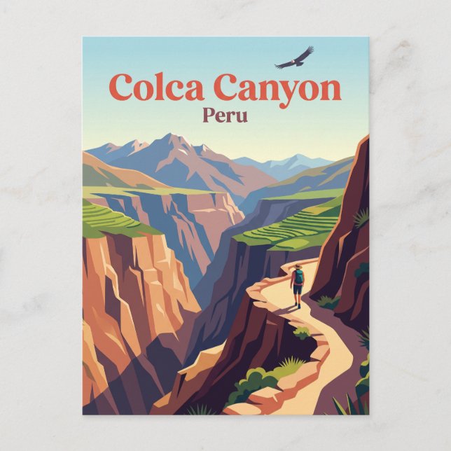 Colca Canyon Peru Postkarte (Vorderseite)