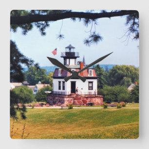 Colchester Reef Lighthouse, Vermont Wall Clock Quadratische Wanduhr