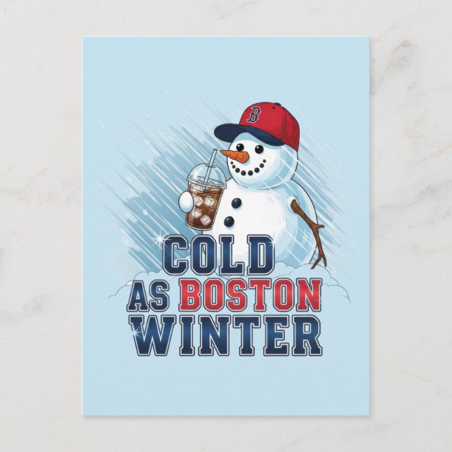 Cold as Boston Winter Postkarte (Vorderseite)