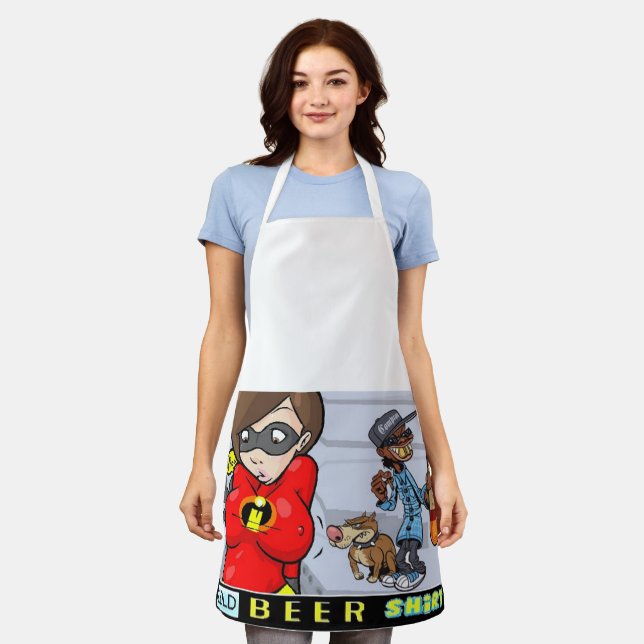 Cold Beer Shirt Schürze (Getragen)