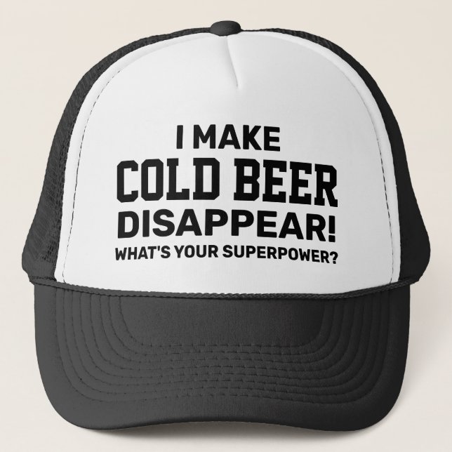 Cold Beer Trucker Hat (Anpassen!) Truckerkappe (Vorderseite)