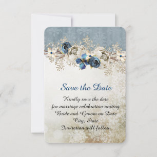 Cold Blue Winter Day Save the Date