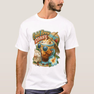 Cold Brew Coast Beach Eiskaffee T-Shirt