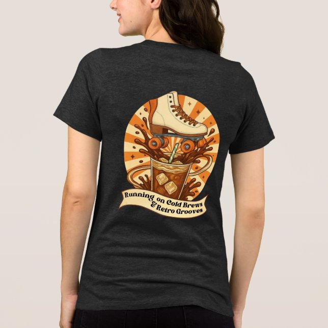 Cold Brew & Retro Grooves-Shirt Tri-Blend Shirt (Rückseite)
