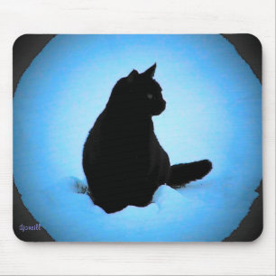 Cold Cat by djoneill Mousepad