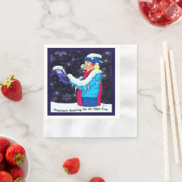 Cold Christmas Caroler Cocktail Papier Napkins Serviette