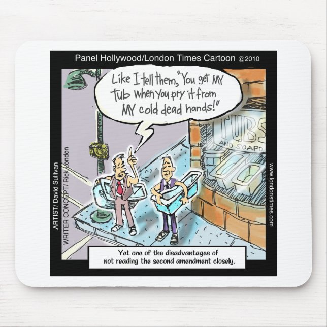Cold Clean Hands W/Guns Funny Gifts & T-Shirts Mousepad (Vorne)