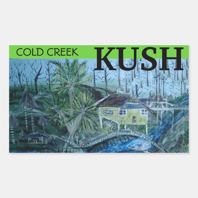 COLD CREEK KUSH RECHTECKIGER AUFKLEBER (Vorderseite)