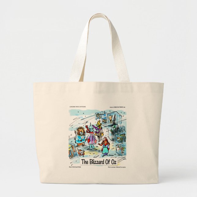 Cold Day in Oz Funny T-Shirts Tasse Jumbo Stoffbeutel (Vorne)