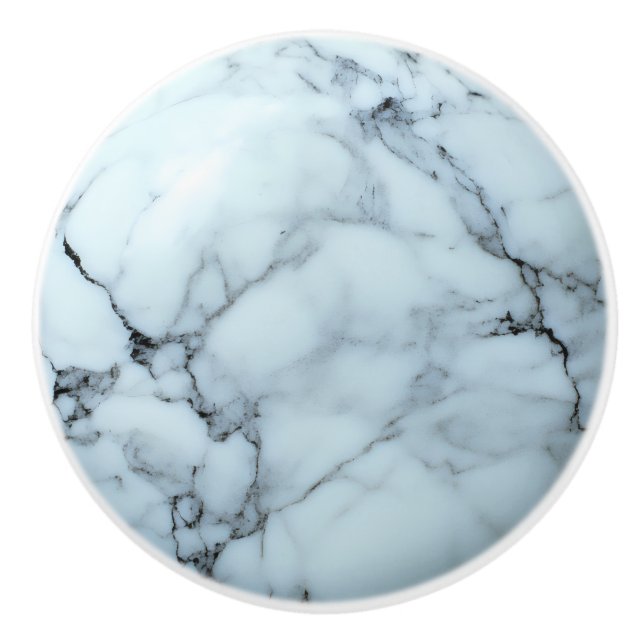 Cold Gray Marble Pattern Keramikknauf (Vorderseite)