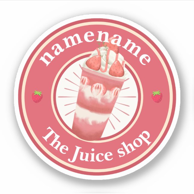 Cold Jogurt Smoothies Fruchtsaftshop Logo Aufkleber (Vorderseite)
