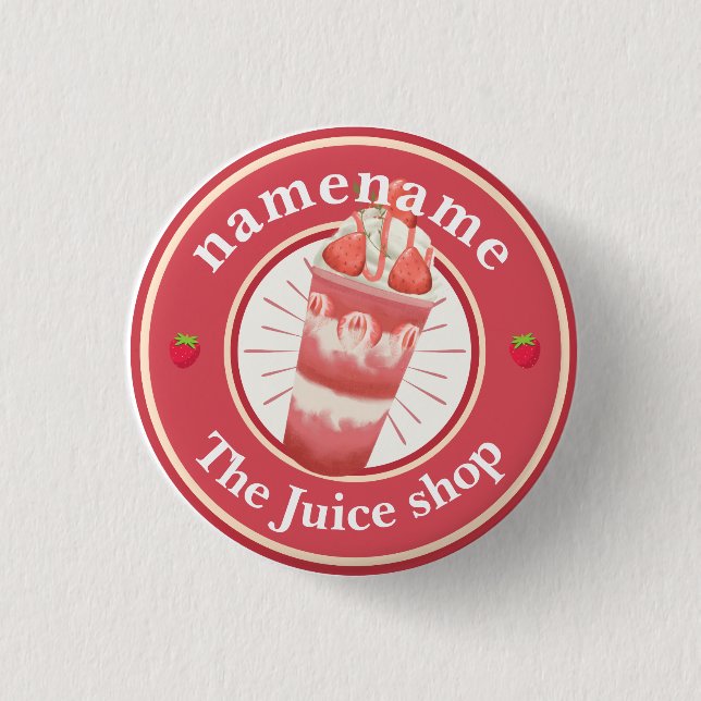 Cold Jogurt Smoothies Fruchtsaftshop Logo Button (Vorderseite)