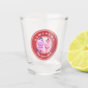 Cold Jogurt Smoothies Fruchtsaftshop Logo Schnapsglas