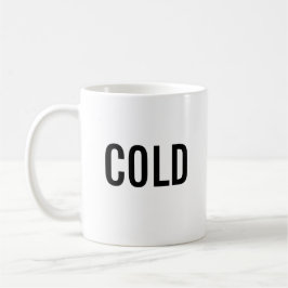 Cold minimalist white mug  kaffeetasse