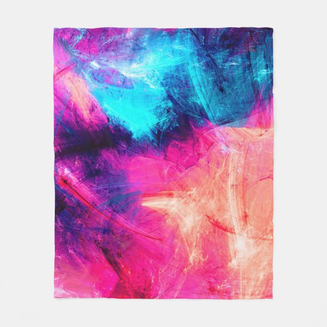 Cold multicolor schöne futuristische Muster. Abst Fleecedecke (Vorderseite)