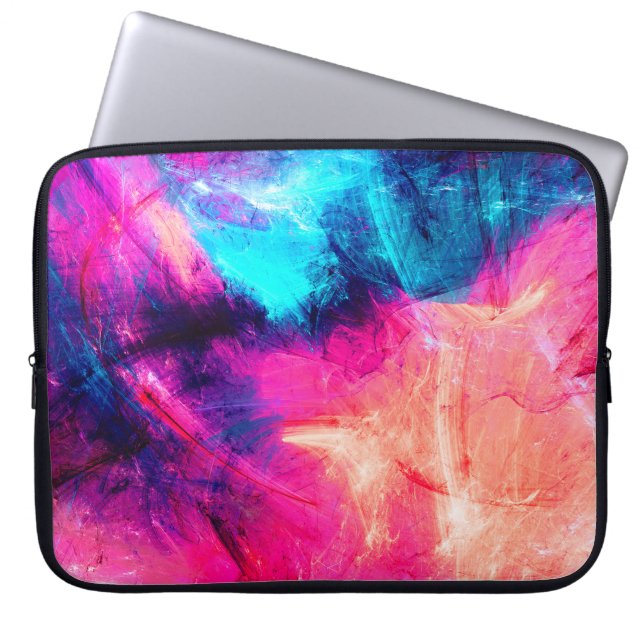 Cold multicolor schöne futuristische Muster. Abst Laptopschutzhülle (Vorderseite)