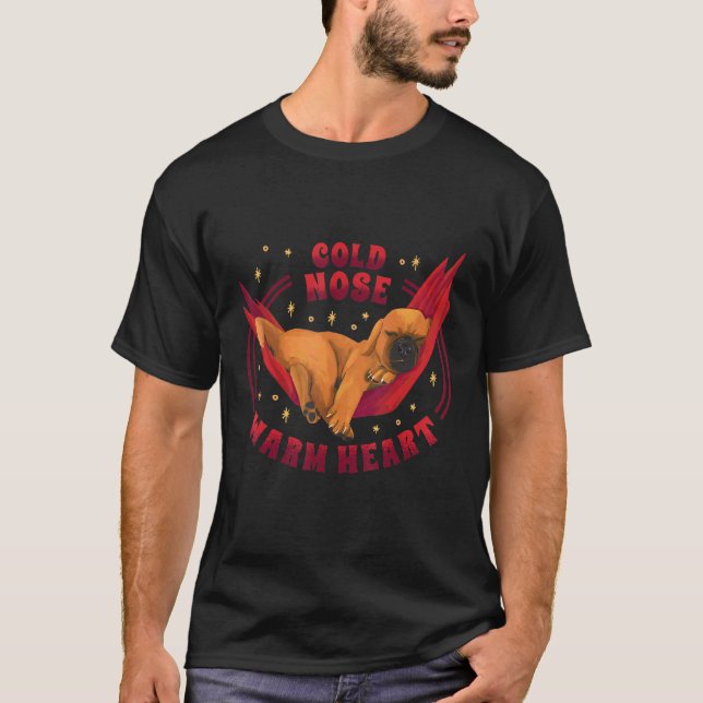 Cold Nose Warmes Heart Puppy Süße Tier T-Shirt (Vorderseite)
