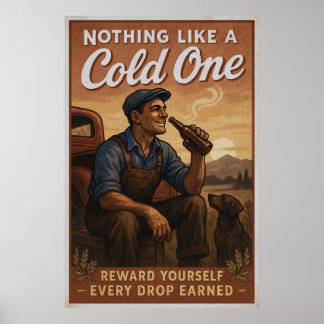 Cold One - Biere Lover Vintag Art Poster
