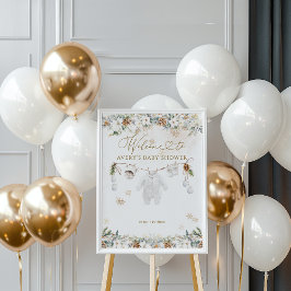 Cold Outdoor Clothest Line Kinderdusche Empfang Poster