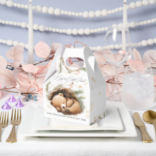 Cold Outdoor Woodland Bear Winter Baby Dusche Geschenkschachtel