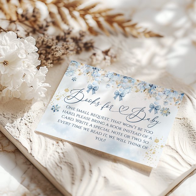 Cold Outside Blue ClothestLine Baby Shower Books Begleitkarte (Von Creator hochgeladen)