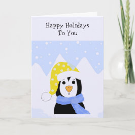 Cold Penguin Feiertagskarte