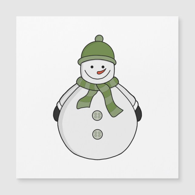 Cold Snowman Magneteinladung (Vorderseite)
