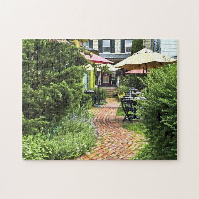 Cold Spring NY - Essen im Freien auf dem Innenhof Puzzle (Horizontal)
