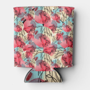 Cold Warm Watercolor Floral Geometric Dosenkühler