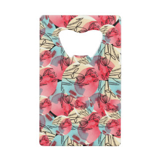 Cold Warm Watercolor Floral Geometric Geldbeutel Flaschenöffner
