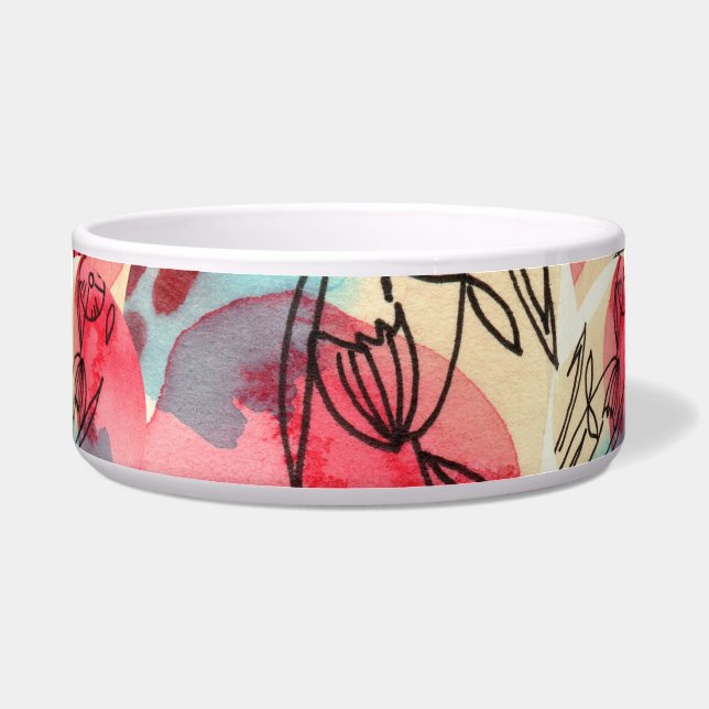 Cold Warm Watercolor Floral Geometric Napf (Vorderseite)