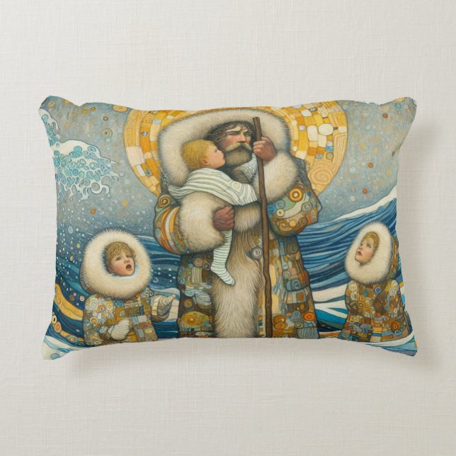 "Cold Waters, Strong Guide" Akzentkissen Dekokissen (Vorderseite)