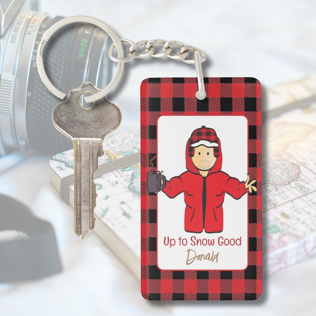Cold Weather Cruise Funny Snow Joke Cartoon Schlüsselanhänger (Von Creator hochgeladen)