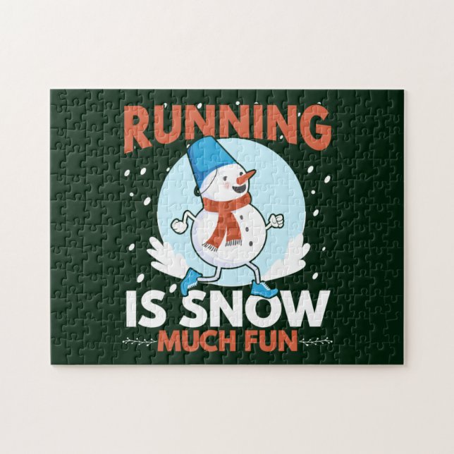 Cold Weather Runner - Running ist schneesicher Spa Puzzle (Horizontal)