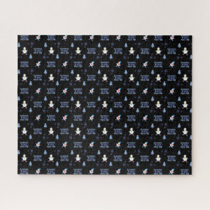 Cold Weather Running Christmas Snowman Puzzle