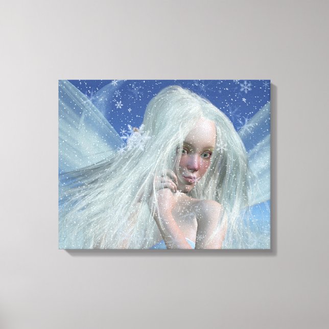 Cold Winter Fairy Portrait Leinwanddruck (Vorderseite)