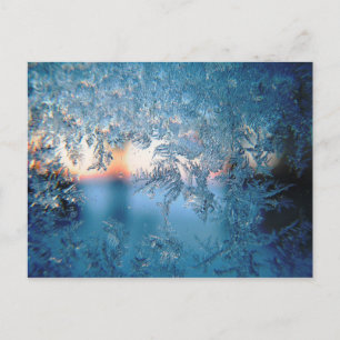 Cold Winter Mattiert Glass Ice Crystal Postkarte